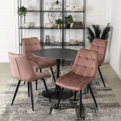 Стілець оксамитовий MEBEL ELITE RIO Velvet, Рожевий фотографія