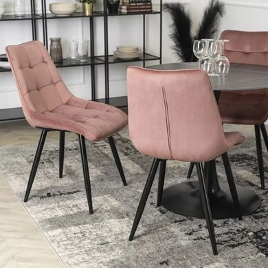 Стілець оксамитовий MEBEL ELITE RIO Velvet, Рожевий фотографія