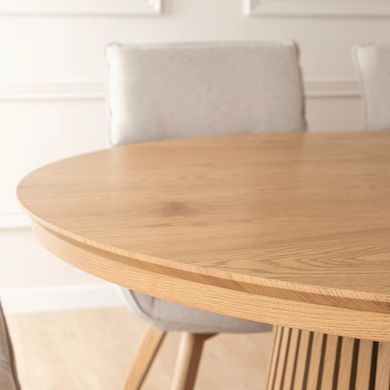 Стіл розкладний круглий MEBEL ELITE ADRIEN 120(200)х120 см Дуб фотографія