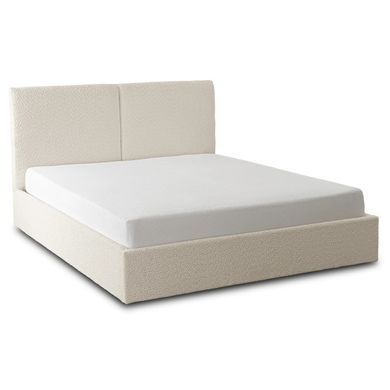 Ліжко двоспальне MEBEL ELITE MARSYLIA 140x200 см Кремовий Букле фотографія