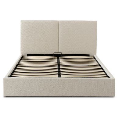 Ліжко двоспальне MEBEL ELITE MARSYLIA 140x200 см Кремовий Букле фотографія