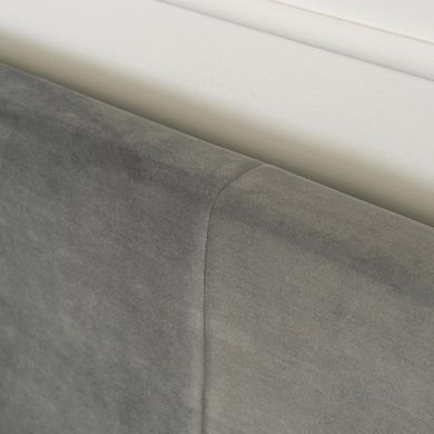 Кровать двуспальная бархатная MEBEL ELITE ALISSON Velvet 160x200 Серый фотография