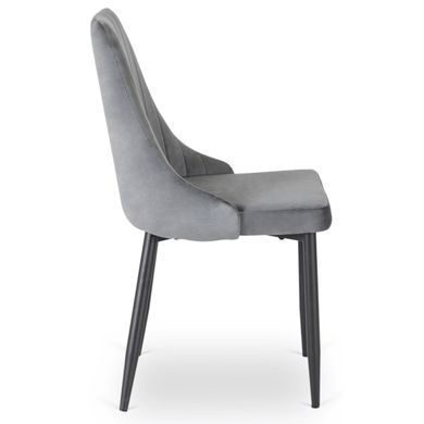 Стул бархатный MEBEL ELITE BARI Velvet Серый фотография