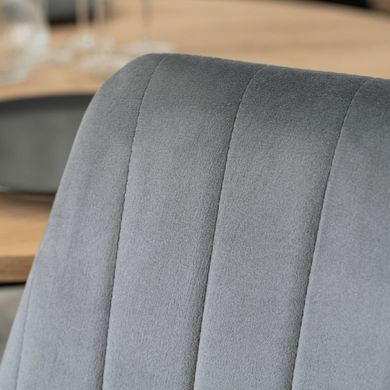 Стул бархатный MEBEL ELITE BARI Velvet Серый фотография