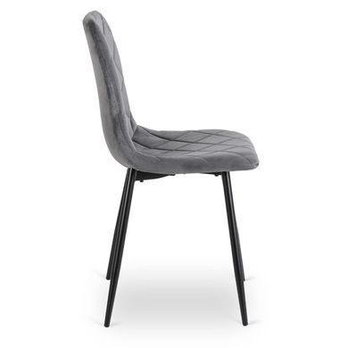 Стул бархатный MEBEL ELITE FORIS Velvet Серый фотография