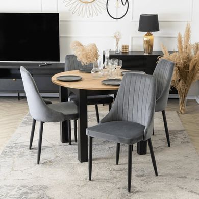 Стул бархатный MEBEL ELITE BARI Velvet Серый фотография