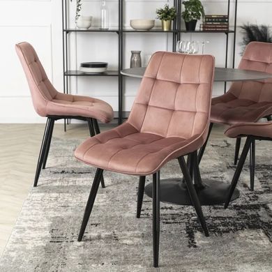 Стілець оксамитовий MEBEL ELITE RIO Velvet, Рожевий фотографія