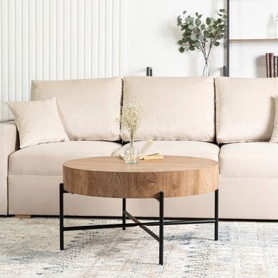 Журнальный столик MEBEL ELITE BELIEF 80x80 Дуб фотография