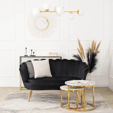 Софа MEBEL ELITE ZENDAYA 138 см Чорний фотографія