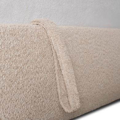 Ліжко двоспальне MEBEL ELITE ROSSO 160x200 см Беж Букле фотографія