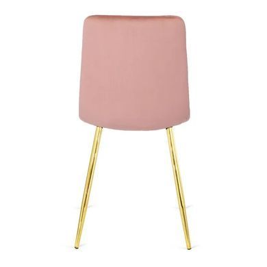Стул бархатный MEBEL ELITE YORK Velvet, Розовый / Золотой фотография