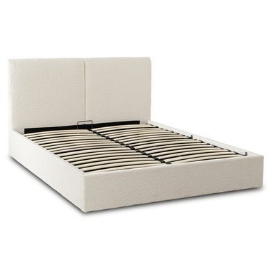 Ліжко двоспальне MEBEL ELITE MARSYLIA 140x200 см Кремовий Букле фотографія