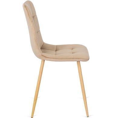 Стул бархатный MEBEL ELITE FREDY Velvet, Бежевый фотография