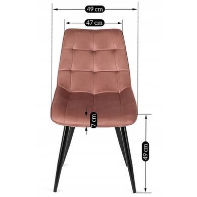 Стілець оксамитовий MEBEL ELITE RIO Velvet, Рожевий фотографія