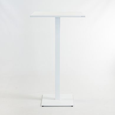 Стіл Tetra light bar Lovko 60 х 60 білий метал / білий ДСП (текстура) фотографія