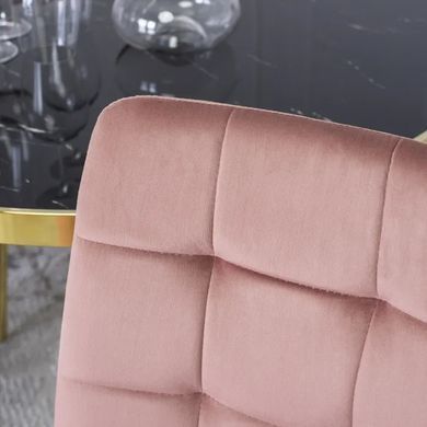 Стул бархатный MEBEL ELITE YORK Velvet, Розовый / Золотой фотография