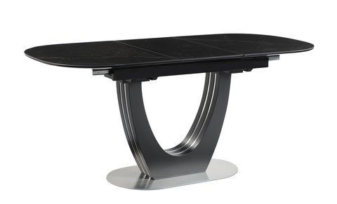 Стол раскладной TML-866 VETRO 130(170)x80 Черный Оникс фотография