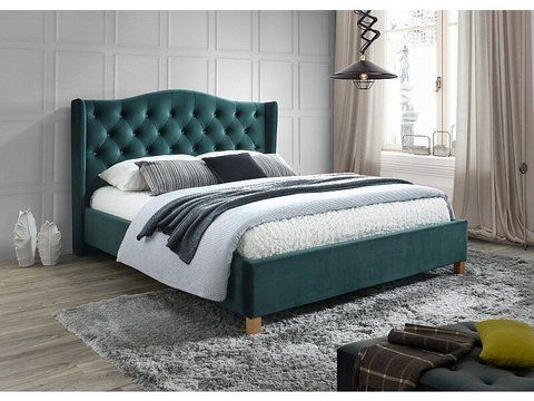 Ліжко ASPEN Velvet Signal 160x200 Зелений фотографія