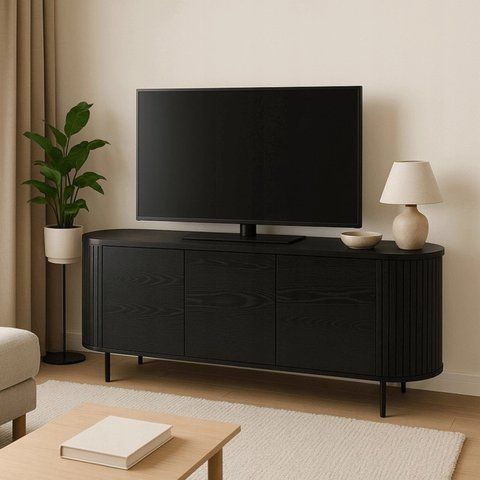 Комод MEBEL ELITE BECK 160 Чорний фотографія