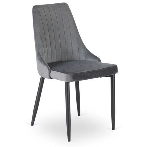 Стул бархатный MEBEL ELITE BARI Velvet Серый фотография