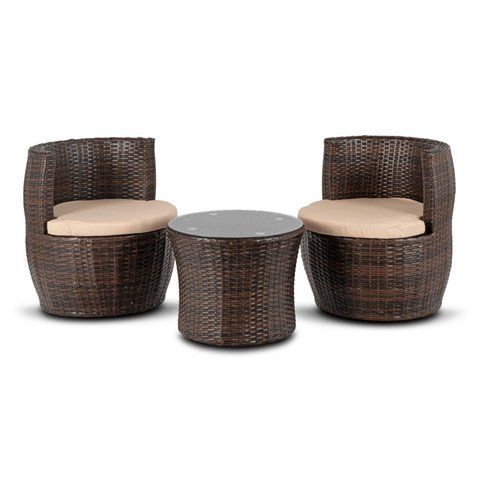 Комплект садових меблів MEBEL ELITE FRIO Коричневий/Беж