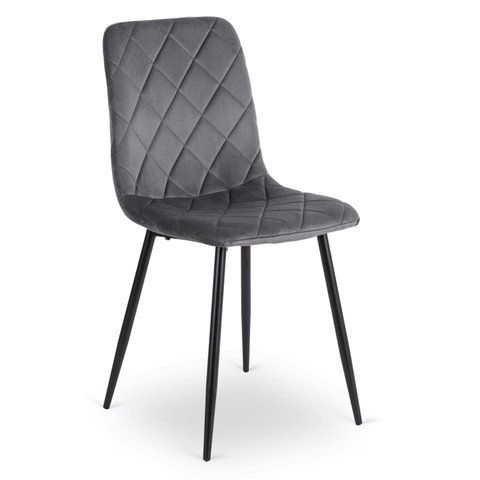 Стілець оксамитовий MEBEL ELITE FORIS Velvet Сірий фотографія