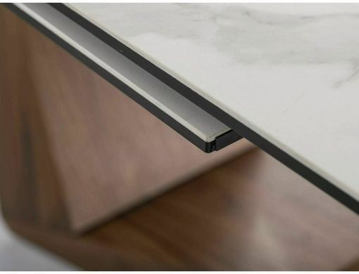 Cтол раскладной BONUCCI CERAMIC STATUARIO VENATO Signal 200(250)x98 Белый Мат / Орех фотография