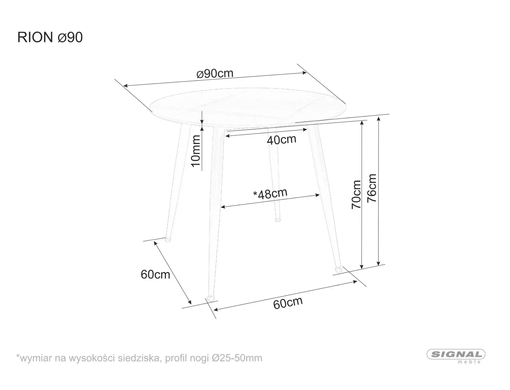Стол Обеденный RION 90x90 Signal Травертин беж/кашемир фотография