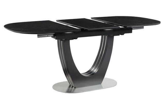 Стол раскладной TML-866 VETRO 130(170)x80 Черный Оникс фотография