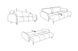 Диван розкладний CLOUD на ніжках Perfect Home Польща