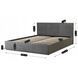 Кровать двуспальная бархатная MEBEL ELITE ALISSON Velvet 160x200 Серый