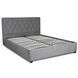 Кровать двуспальная бархатная MEBEL ELITE CROS Velvet 140x200 см Темно Серый