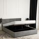 Кровать двуспальная бархатная MEBEL ELITE ALISSON Velvet 160x200 Серый