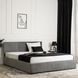 Кровать двуспальная бархатная MEBEL ELITE ALISSON Velvet 160x200 Серый фотография