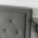 Кровать двуспальная бархатная MEBEL ELITE CROS Velvet 140x200 см Темно Серый