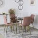 Стул бархатный MEBEL ELITE YORK Velvet, Розовый / Золотой