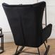 Кресло-качалка бархатное MEBEL ELITE JACKSON Velvet Черный