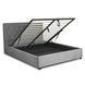 Кровать двуспальная бархатная MEBEL ELITE CROS Velvet 140x200 см Темно Серый