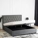 Ліжко двоспальне оксамитове MEBEL ELITE CROS Velvet 140x200 см Темно Сірий фотографія
