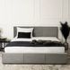 Кровать двуспальная бархатная MEBEL ELITE ALISSON Velvet 160x200 Серый