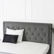 Кровать двуспальная бархатная MEBEL ELITE CROS Velvet 140x200 см Темно Серый