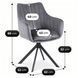 Стул поворотный MEBEL ELITE MUMBAI 2 Velvet Серый