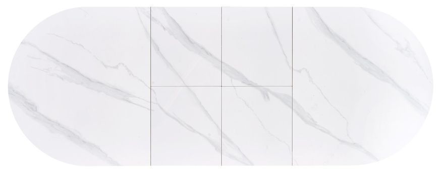 Стол обеденный SIRIUS Halmar 160(240)x90 белый мрамор/натуральный фотография