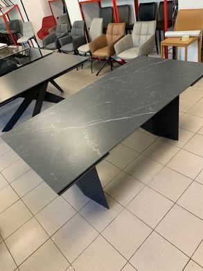 Стол раскладной REAL BLACK MARBLE Concepto 180(260)x90 Керамика Черный фотография