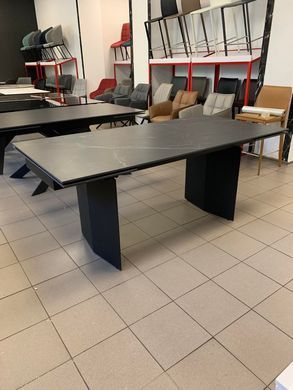 Стол раскладной REAL BLACK MARBLE Concepto 180(260)x90 Керамика Черный фотография