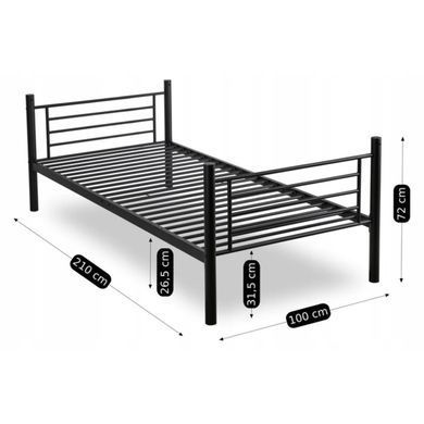 Двухъярусная кровать 90x200 см MEBEL ELITE RODEZ черный фотография