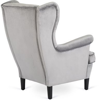 Кресло мягкое бархатное MEBEL ELITE KLARIS 2 Velvet Серый фотография