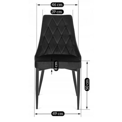 Комплект стіл розкладний MEBEL ELITE CLARK 120(160)х80 см Чорний +4 стільці CORK Чорний фотографія
