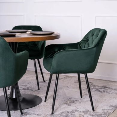 Стілець оксамитовий MEBEL ELITE VIKI Velvet зелений фотографія