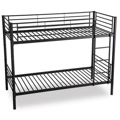 Двухъярусная кровать 90x200 см MEBEL ELITE RODEZ черный фотография